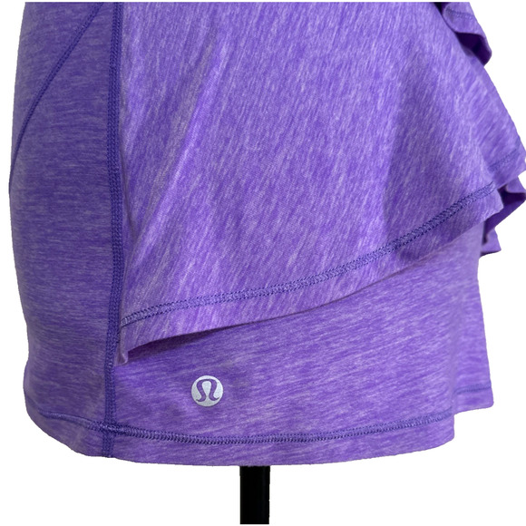 Lululemon Hustle Ruffle Back Tank Top Purple Sz 4 - Picture 4 of 6